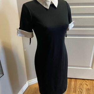 Karl Lagerfeld Black and White Long Sleeve Dress